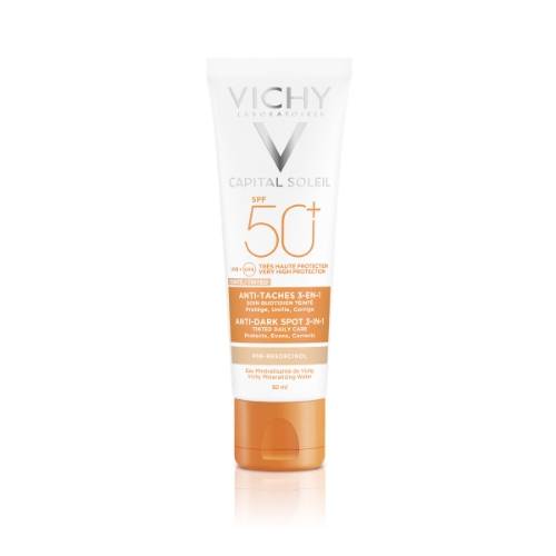Vichy Capital Soleil 3 in 1 Pigmentvlekken Getinte crème SPF50 Zonbescherming 50ml